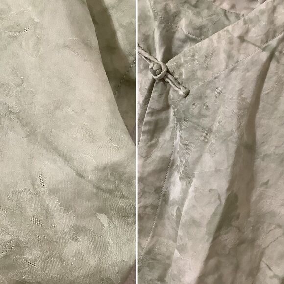 Vintage Silk Fairy Grunge Fairycore Green Dainty Floral Butterfly Blouse Small - Picture 10 of 10